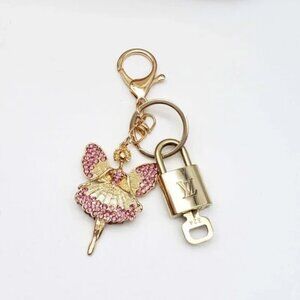 Authentic Louis Vuitton Lock & Key with unbranded Bagcharm, Keycharm 121225